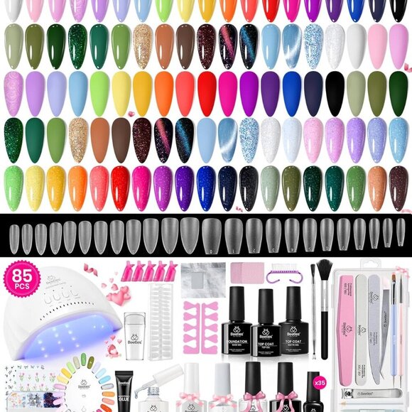 Other - beetles 85 Pcs Spring Gel Nail Polish Kit with UV Light - 35 Colors All in One M